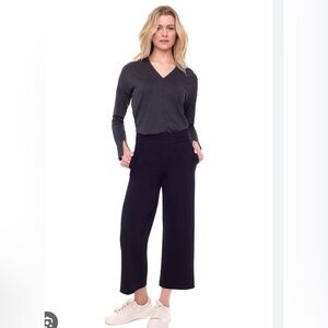 Stretch Ponte wide leg with tummy control. Nwt size 2